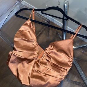 Satin Tank Crop Top